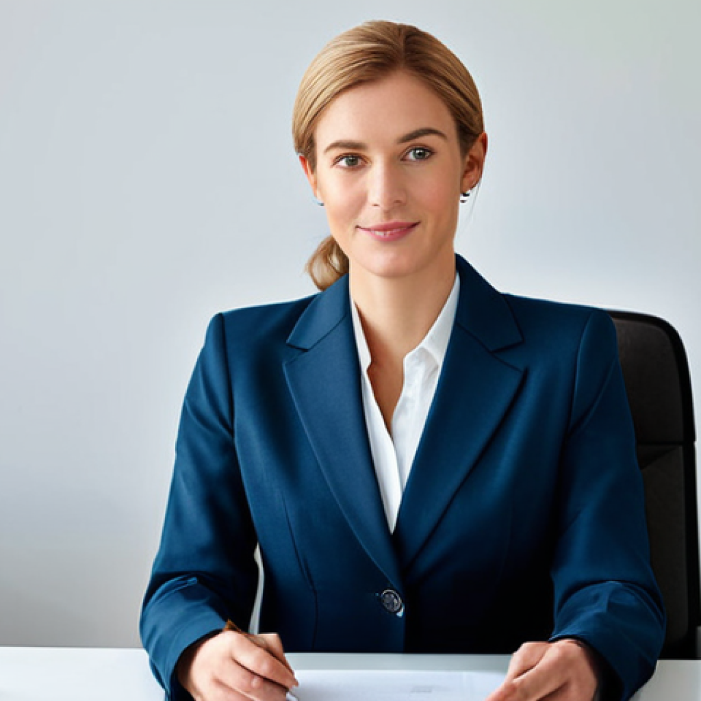 스토리텔러가 되기 위한 커뮤니티 활동 - **

Professional businesswoman in a modest business suit, sitting at a desk in a modern office, full...