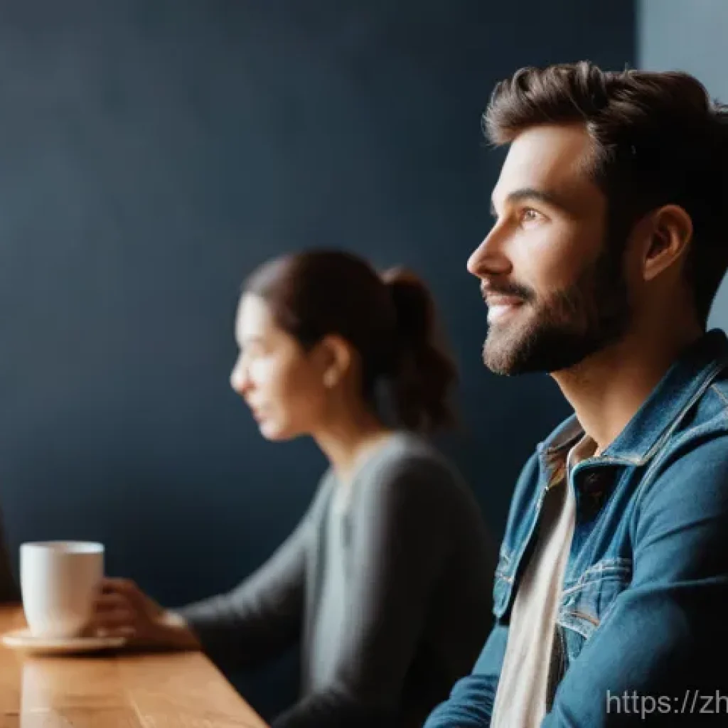 스토리텔러로서 개인 브랜드를 성장시키는 법 - A warmly lit, intimate scene featuring a diverse individual, perhaps in their late 20s to early 30s,...