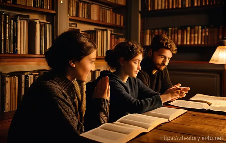 스토리텔러 자격증과 관련된 준비 과정과 전략 - **Prompt: "The Heart of Storytelling"**
    "A cozy, dimly lit indoor setting, perhaps a warmly deco...