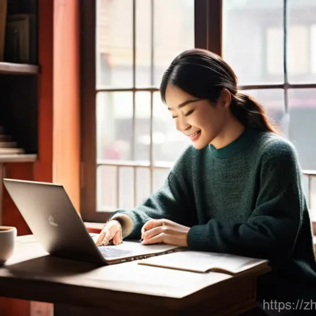 스토리텔러 커리어 로드맵 - **Prompt 1: The Authentic Storyteller's Nook**
    "A cozy and inviting scene featuring a female dig...