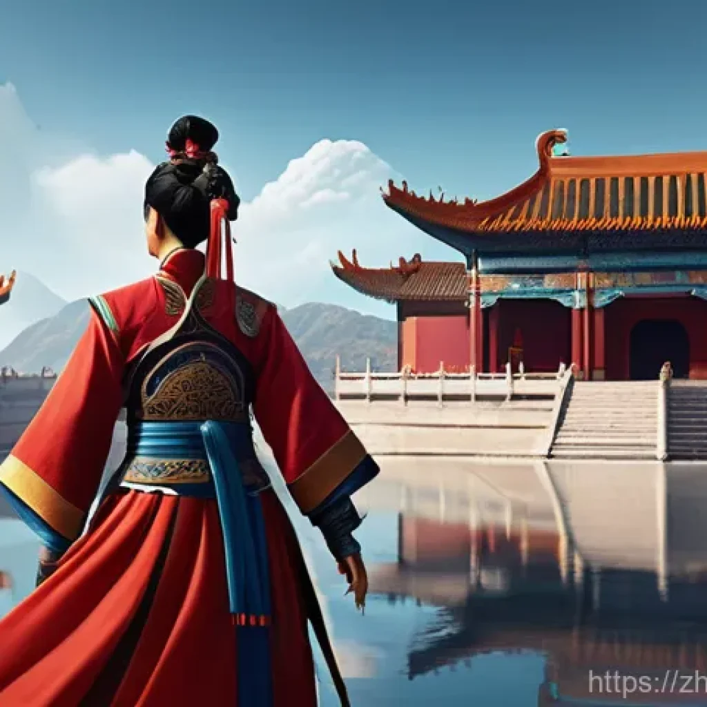 스토리텔러와 문화 콘텐츠의 연관성 - **Prompt:** A vibrant, dynamic digital painting depicting a scene inspired by ancient Chinese mythol...