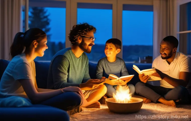 스토리텔러 자격증 시험 준비 경험담 - Image Prompt 1: The Heart of Human Connection through Storytelling**