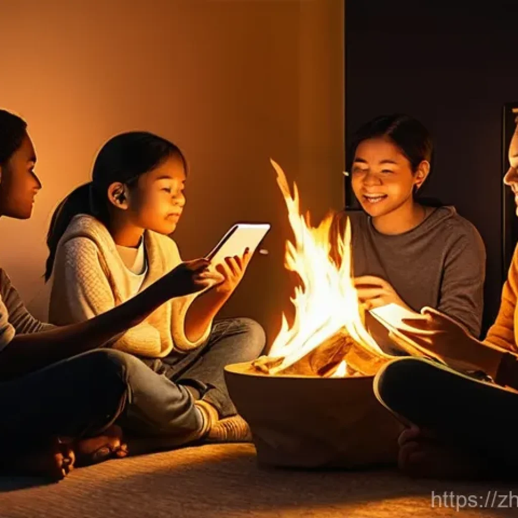 스토리텔러 직업의 사회적 영향과 역할 분석 - **Prompt 1: The Warmth of Human Stories in a Digital Age**
    A cozy, warmly lit indoor scene. A di...