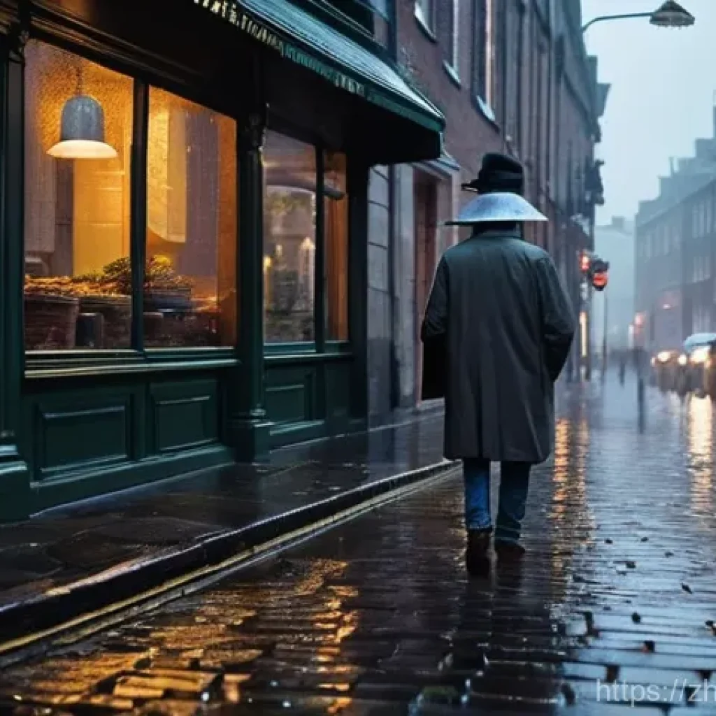 스토리텔러로서의 독창적 스토리 개발법 - **Prompt:** A cozy, dimly lit cafe interior on a rainy day. A young adult, dressed in casual, warm a...