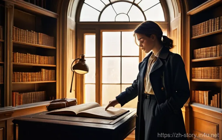 스토리텔러와 관련된 문학 장르 - A diligent female detective, wearing a classic, well-fitted trench coat over a practical blouse and ...
