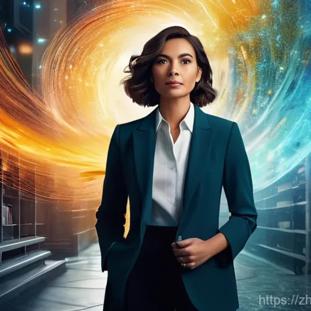 스토리텔러 자격증 중점 과목 분석 - **Prompt 1: The Storyteller's Beacon**
    A dynamic, wide-shot illustration of a content creator, a...