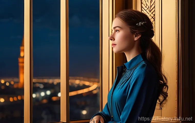 스토리텔러 관련 직업의 다양한 이야기 제작 방법과 사례 분석과 연구 - **Linear Narrative: The Time Traveler's Reflection**
    A young woman with delicate features, appro...