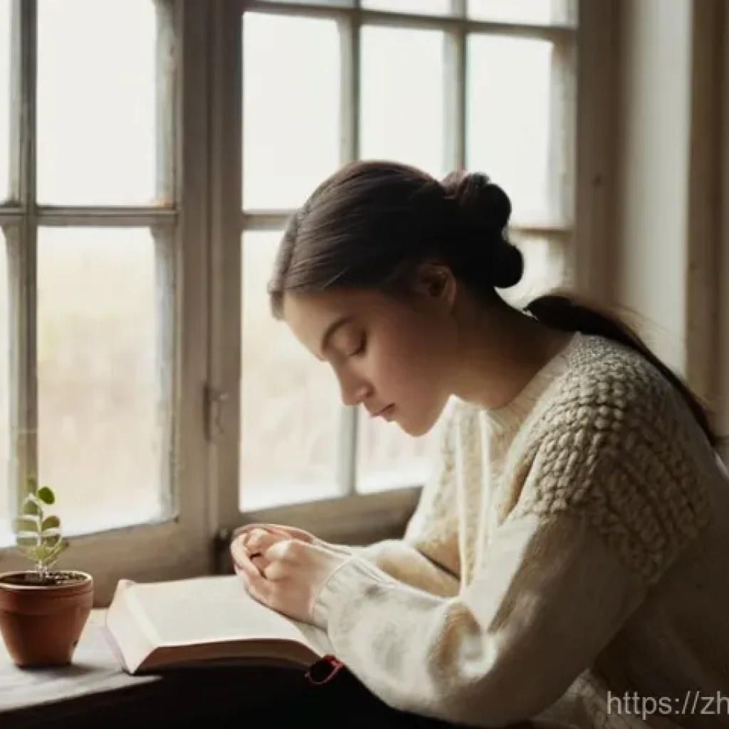 스토리텔러가 만드는 스토리의 기본 틀 - **Prompt 1: The Weight of Thought**
    A young woman in her early twenties, dressed in a soft, long...