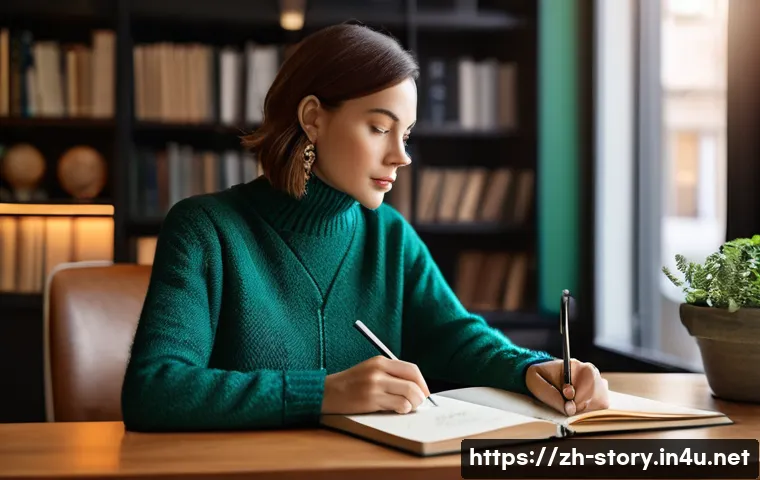 스토리텔러가 주목해야 할 최신 직무 기술 - **Prompt:** "A digitally savvy female narrator, mid-30s, with a warm and inquisitive expression, sea...