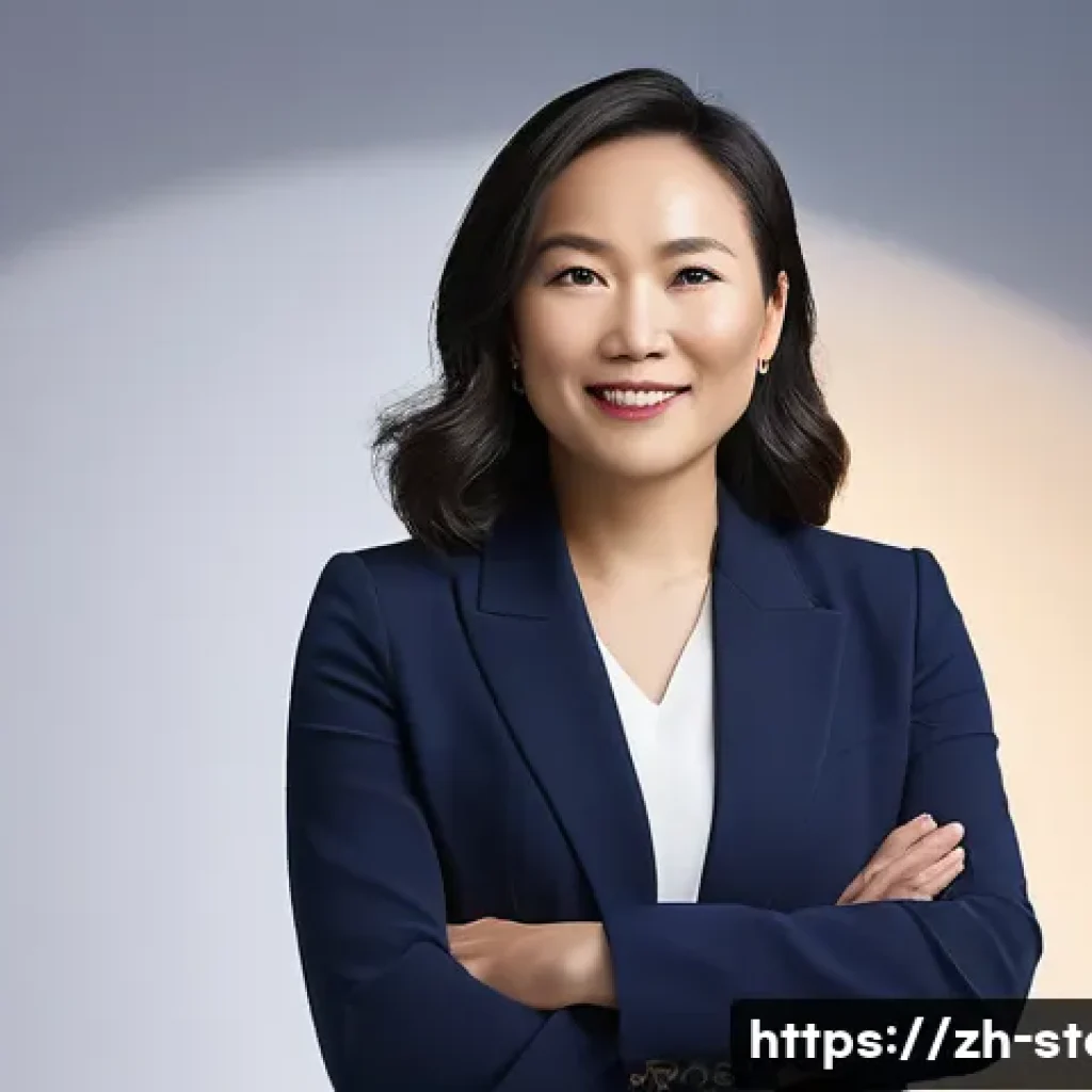 스토리텔러 자격증 취득과 관련된 포럼 리뷰 - **Prompt:** A confident professional woman, aged 35-45, of East Asian descent, stands at a brightly ...