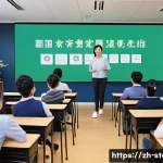 스토리텔러 자격증 발급 기관 소개 - A professional Chinese storytelling workshop scene featuring diverse adult participants in a modern ...