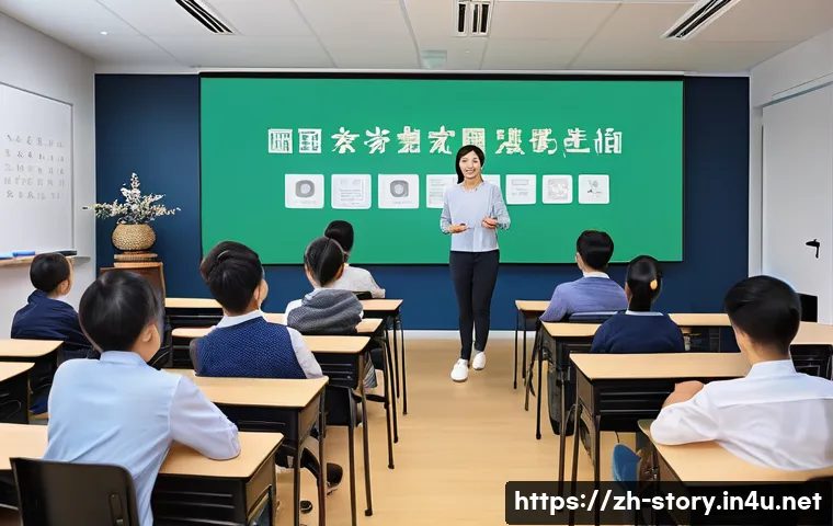 스토리텔러 자격증 발급 기관 소개 - A professional Chinese storytelling workshop scene featuring diverse adult participants in a modern ...