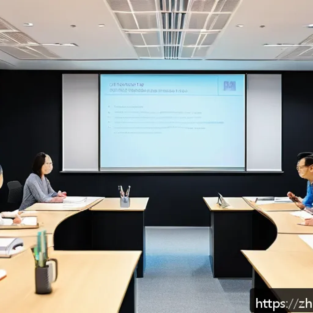 스토리텔러 자격증의 글로벌 인증 여부 - A modern professional storytelling workshop scene in a bright, spacious conference room with diverse...