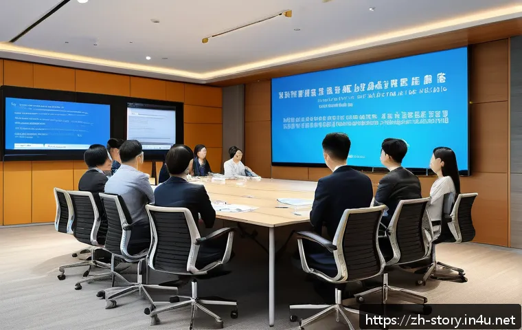 스토리텔러 직무 교육 과정 비교 - A modern corporate training workshop scene in a bright conference room with diverse professionals at...