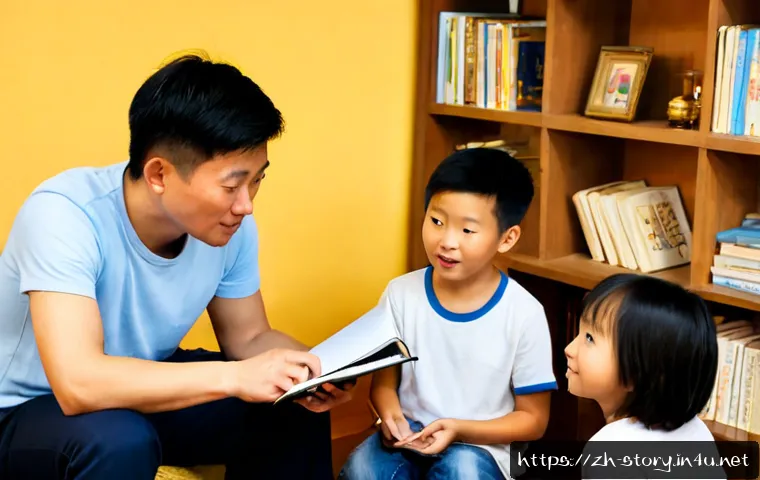 스토리텔러 직업의 장단점 - Photorealistic editorial scene of a professional storyteller in a warm, sunlit home studio, animated...